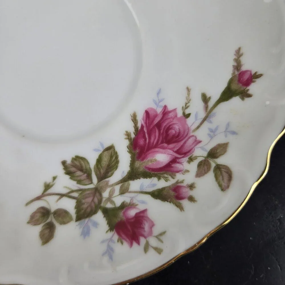 Royal Rose Fine China Teacup and Saucer Pink Rose Pattern Vintage Made in Japan